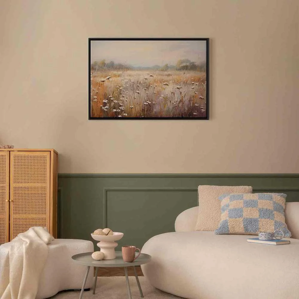 Artgeist Paveikslas - Impressionist meadow – field landscape in a pastel colour palette