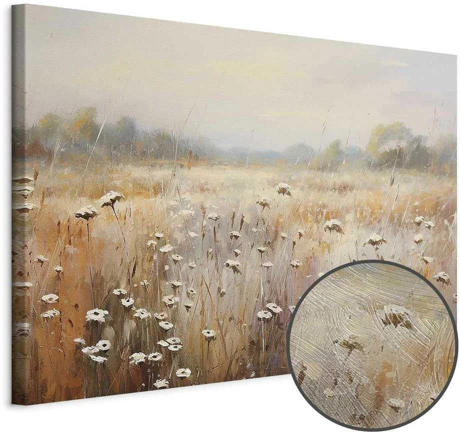 Artgeist Paveikslas - Impressionist meadow – field landscape in a pastel colour palette