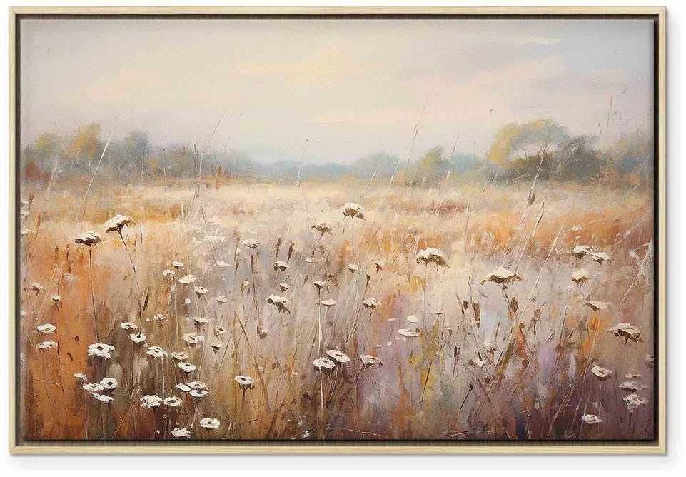 Artgeist Paveikslas - Impressionist meadow – field landscape in a pastel colour palette