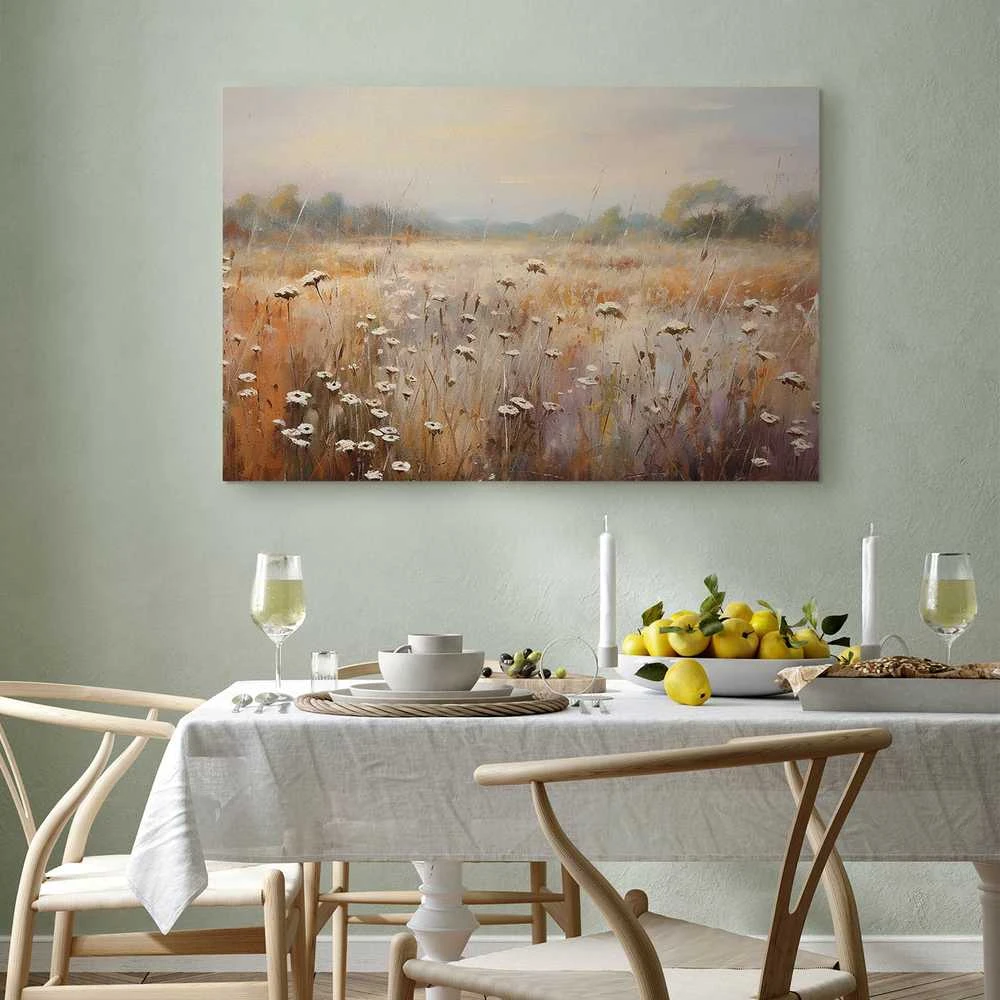 Artgeist Paveikslas - Impressionist meadow – field landscape in a pastel colour palette