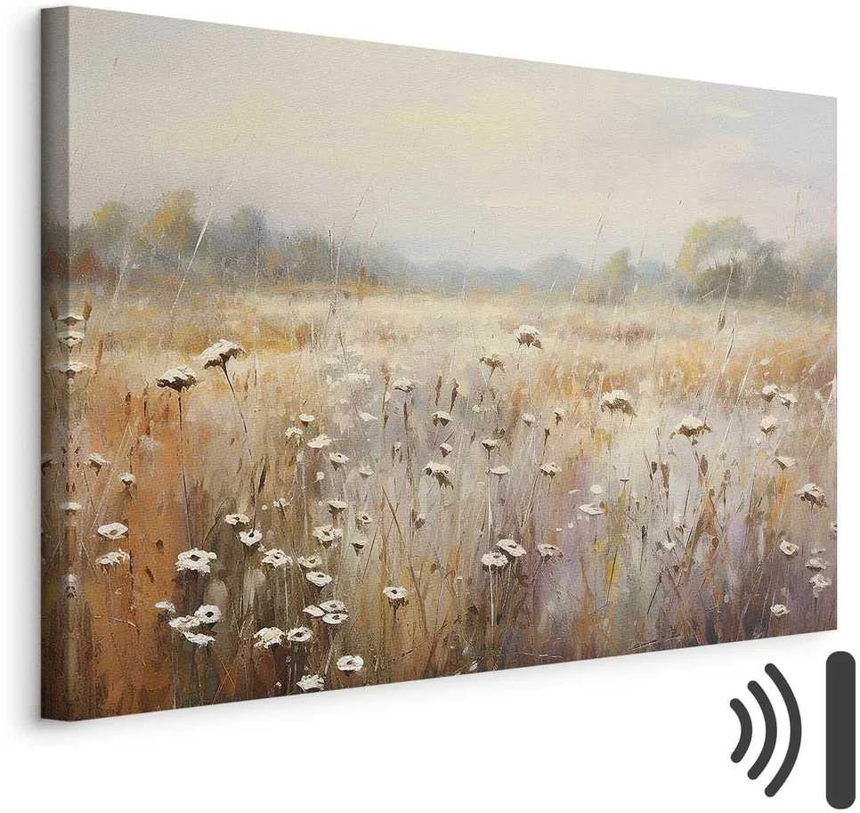 Artgeist Paveikslas - Impressionist meadow – field landscape in a pastel colour palette