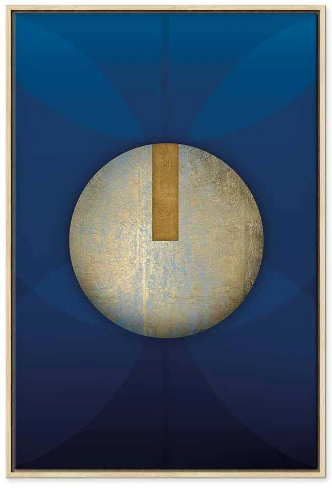 Artgeist Paveikslas - In the Shadow of Classic Mėlyna (1-part) - Golden Circle in Abstraction