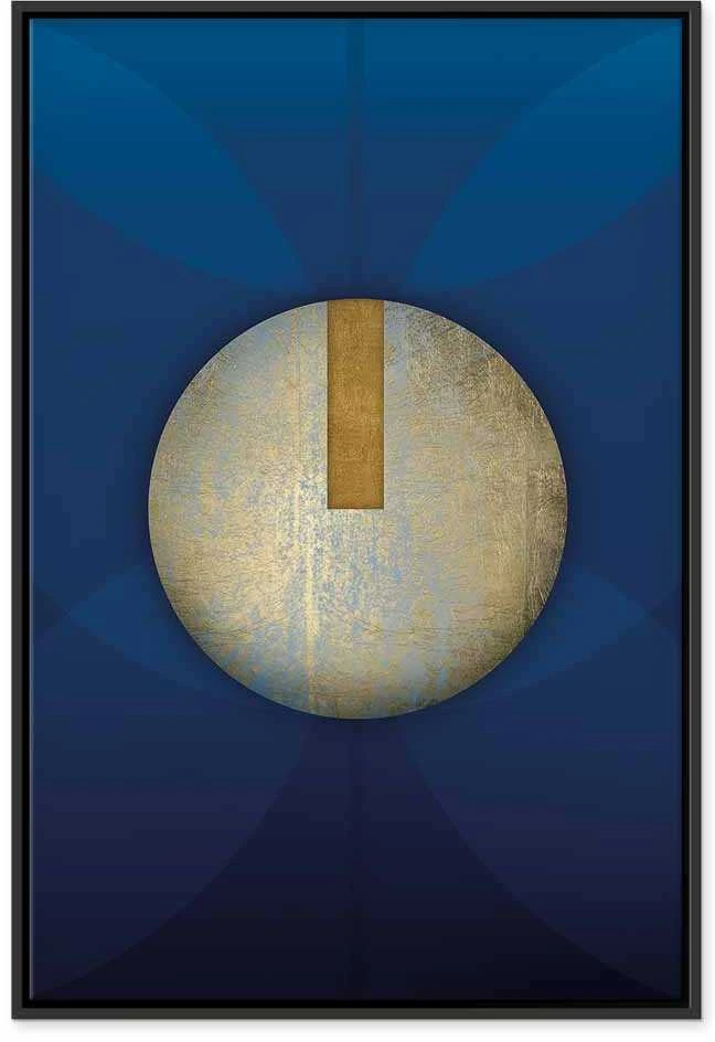 Artgeist Paveikslas - In the Shadow of Classic Mėlyna (1-part) - Golden Circle in Abstraction