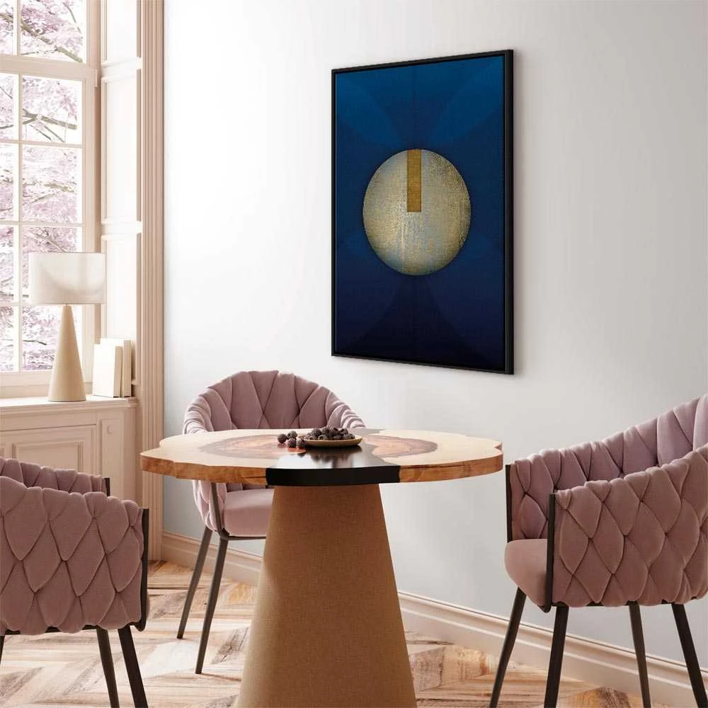 Artgeist Paveikslas - In the Shadow of Classic Mėlyna (1-part) - Golden Circle in Abstraction