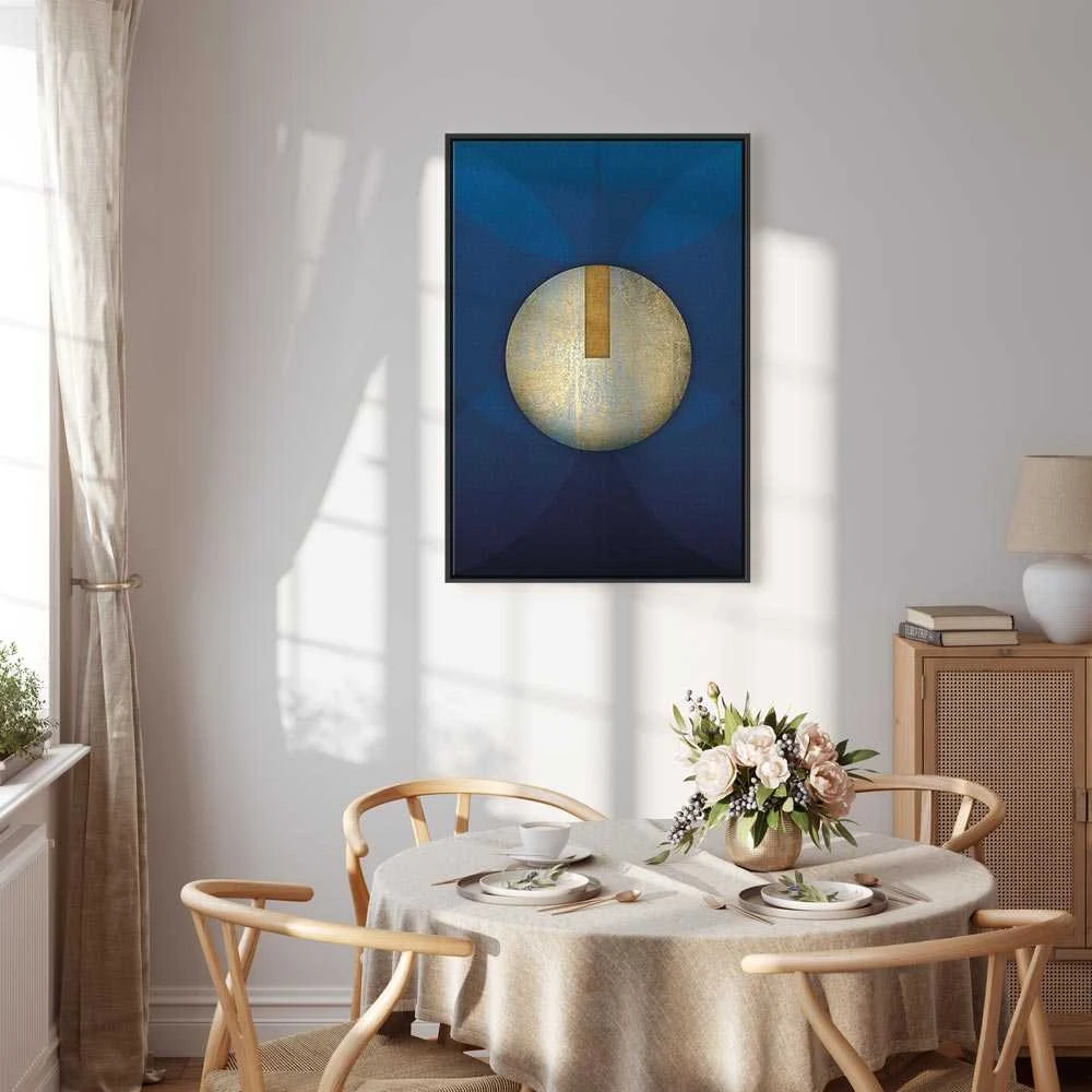 Artgeist Paveikslas - In the Shadow of Classic Mėlyna (1-part) - Golden Circle in Abstraction