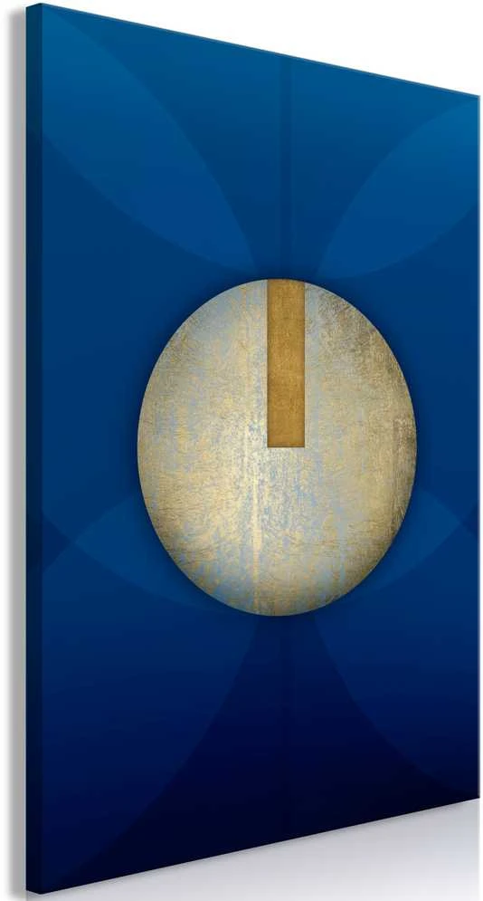 Artgeist Paveikslas - In the Shadow of Classic Mėlyna (1-part) - Golden Circle in Abstraction