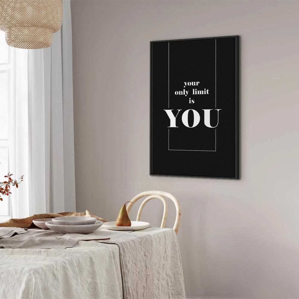 Artgeist Paveikslas - Key to Success (1-part) - Juodas and Baltas English Inscriptions