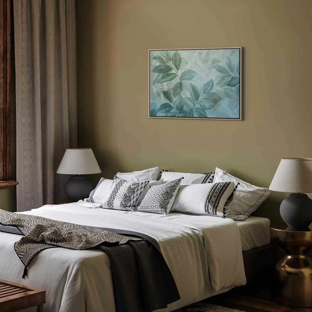 Artgeist Paveikslas - Large Leaves in Shades of Žalias-Mint: Botanical Motif
