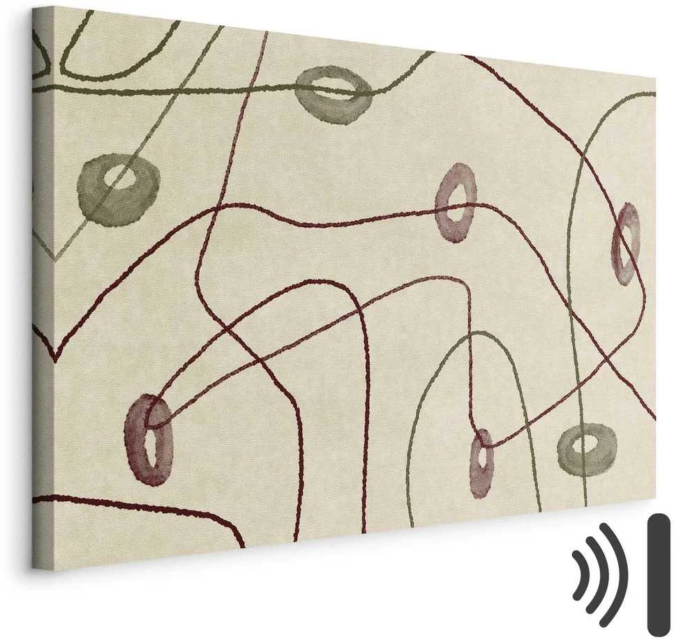 Artgeist Paveikslas - Lines and shapes – bead labyrinth on a pale washed background