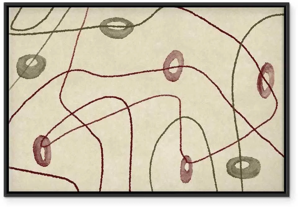 Artgeist Paveikslas - Lines and shapes – bead labyrinth on a pale washed background