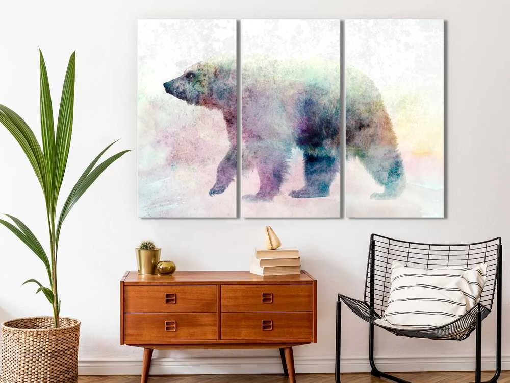 Artgeist Paveikslas - Lonely Bear (3 Parts)