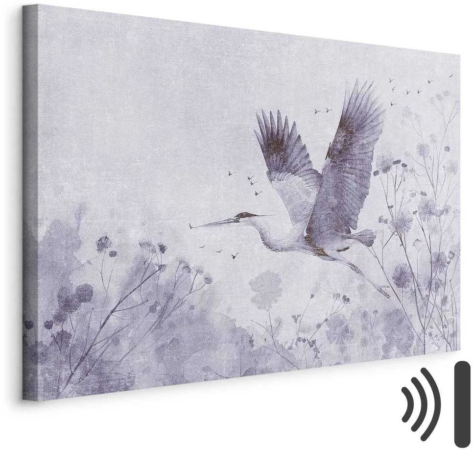 Artgeist Paveikslas - Majestic flight - a crane in flight in monochrome