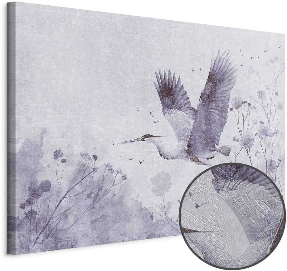 Artgeist Paveikslas - Majestic flight - a crane in flight in monochrome