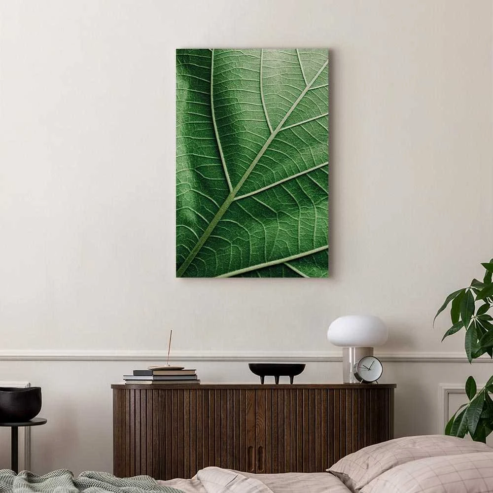Artgeist Paveikslas - Malachite Leaf (1 Part) Vertical