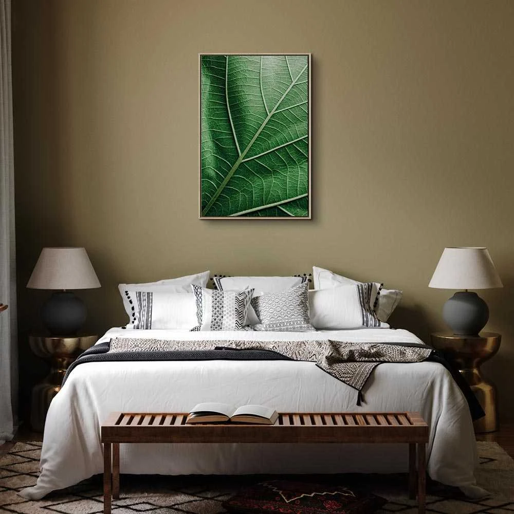 Artgeist Paveikslas - Malachite Leaf (1 Part) Vertical