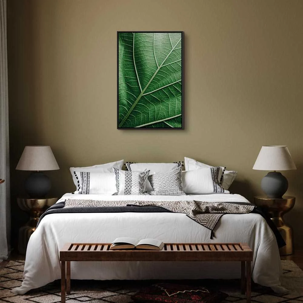 Artgeist Paveikslas - Malachite Leaf (1 Part) Vertical