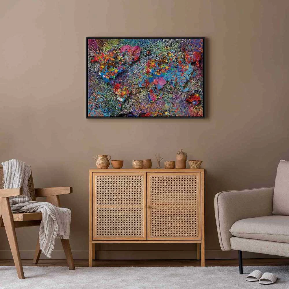 Artgeist Paveikslas - Map: Jackson Pollock inspiration