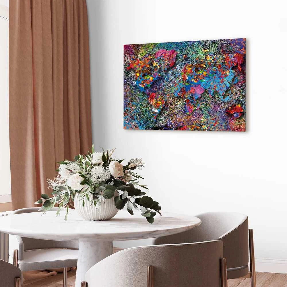 Artgeist Paveikslas - Map: Jackson Pollock inspiration