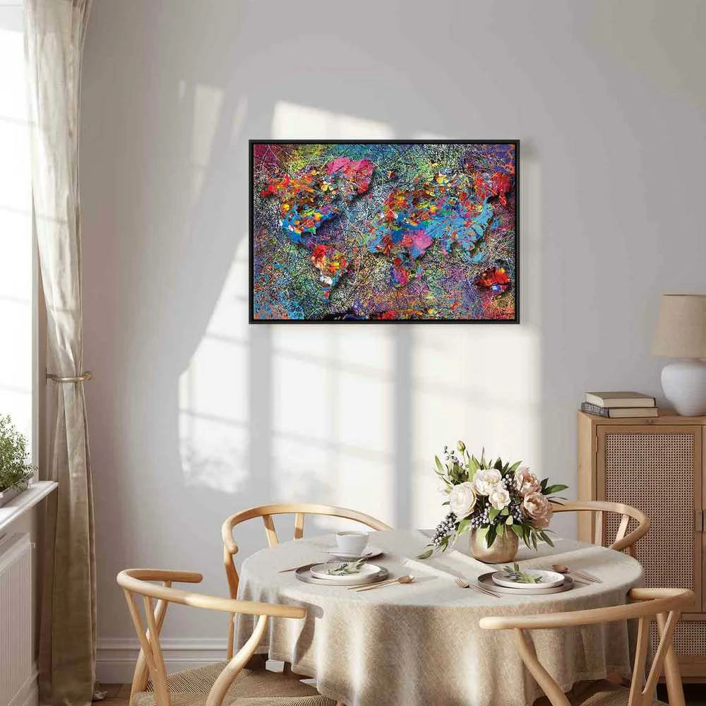 Artgeist Paveikslas - Map: Jackson Pollock inspiration