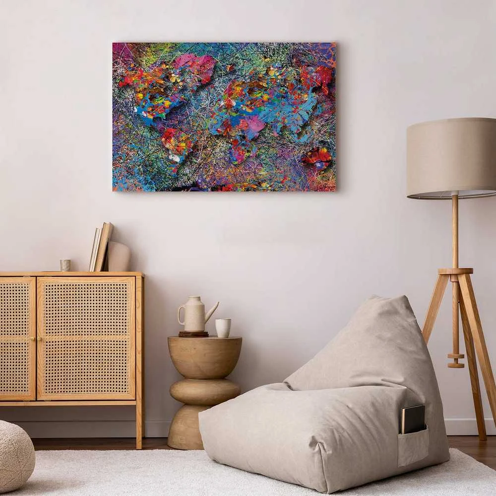 Artgeist Paveikslas - Map: Jackson Pollock inspiration