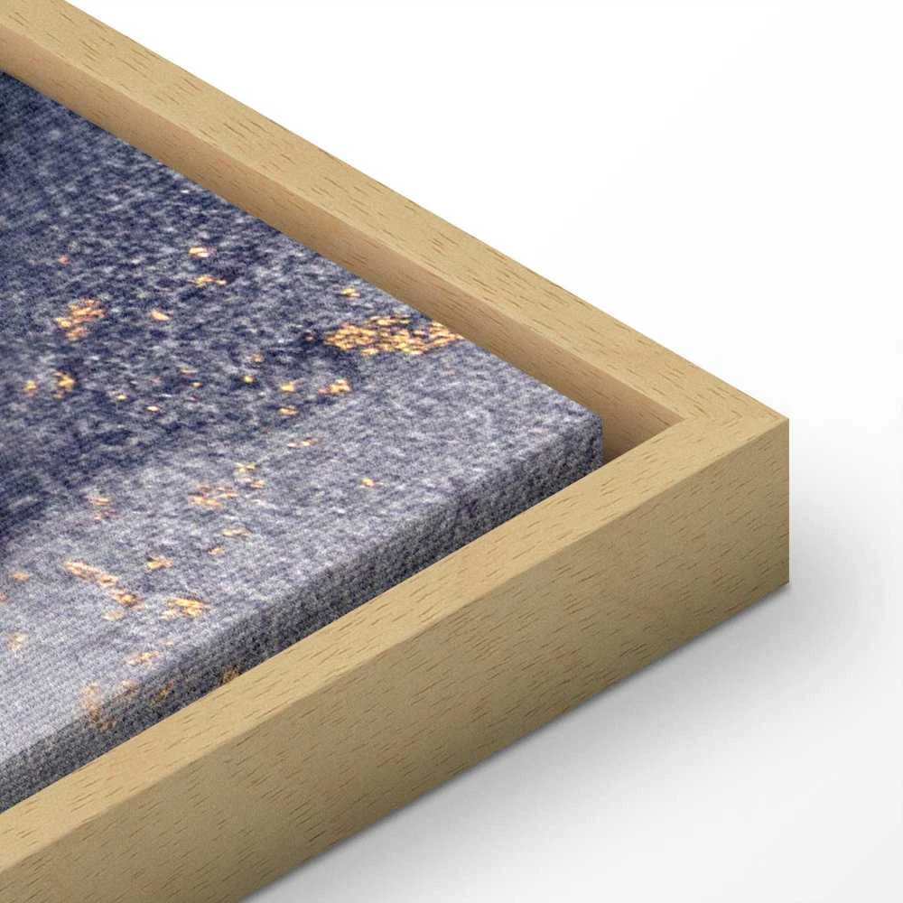 Artgeist Paveikslas - Marble and navy mėlynas – abstract textured pattern inspired by the starry sky