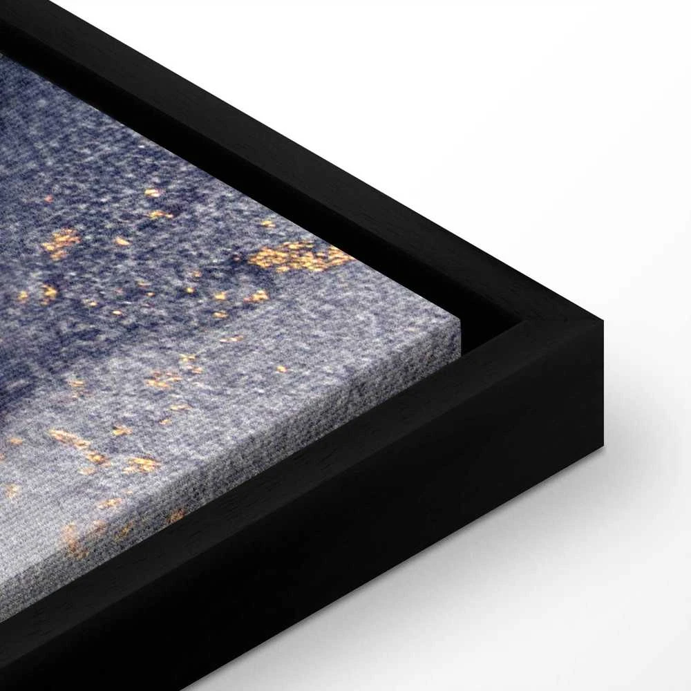 Artgeist Paveikslas - Marble and navy mėlynas – abstract textured pattern inspired by the starry sky
