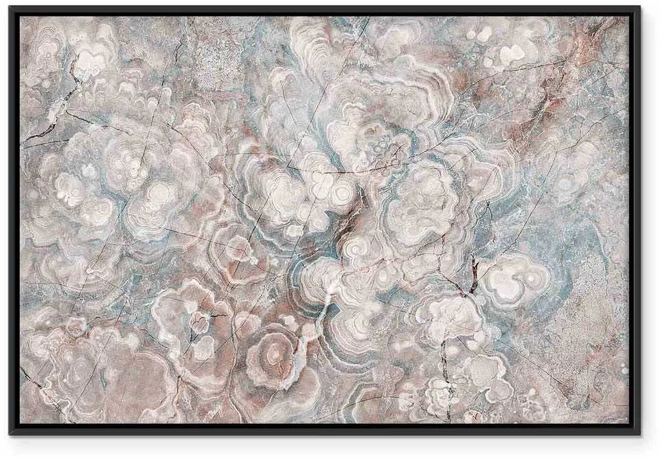 Artgeist Paveikslas - Marble flowers – natural stone structure in pastel colours