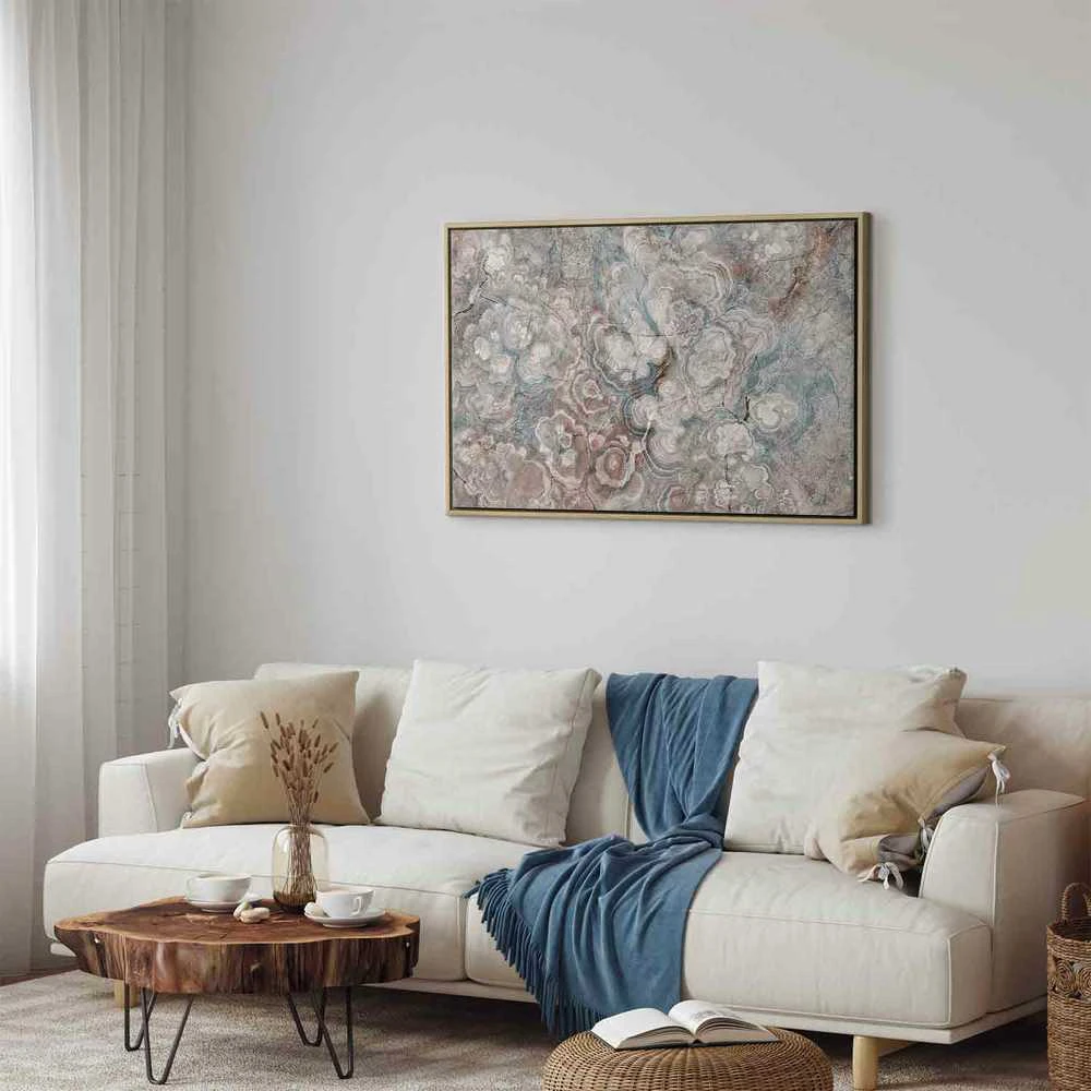 Artgeist Paveikslas - Marble flowers – natural stone structure in pastel colours