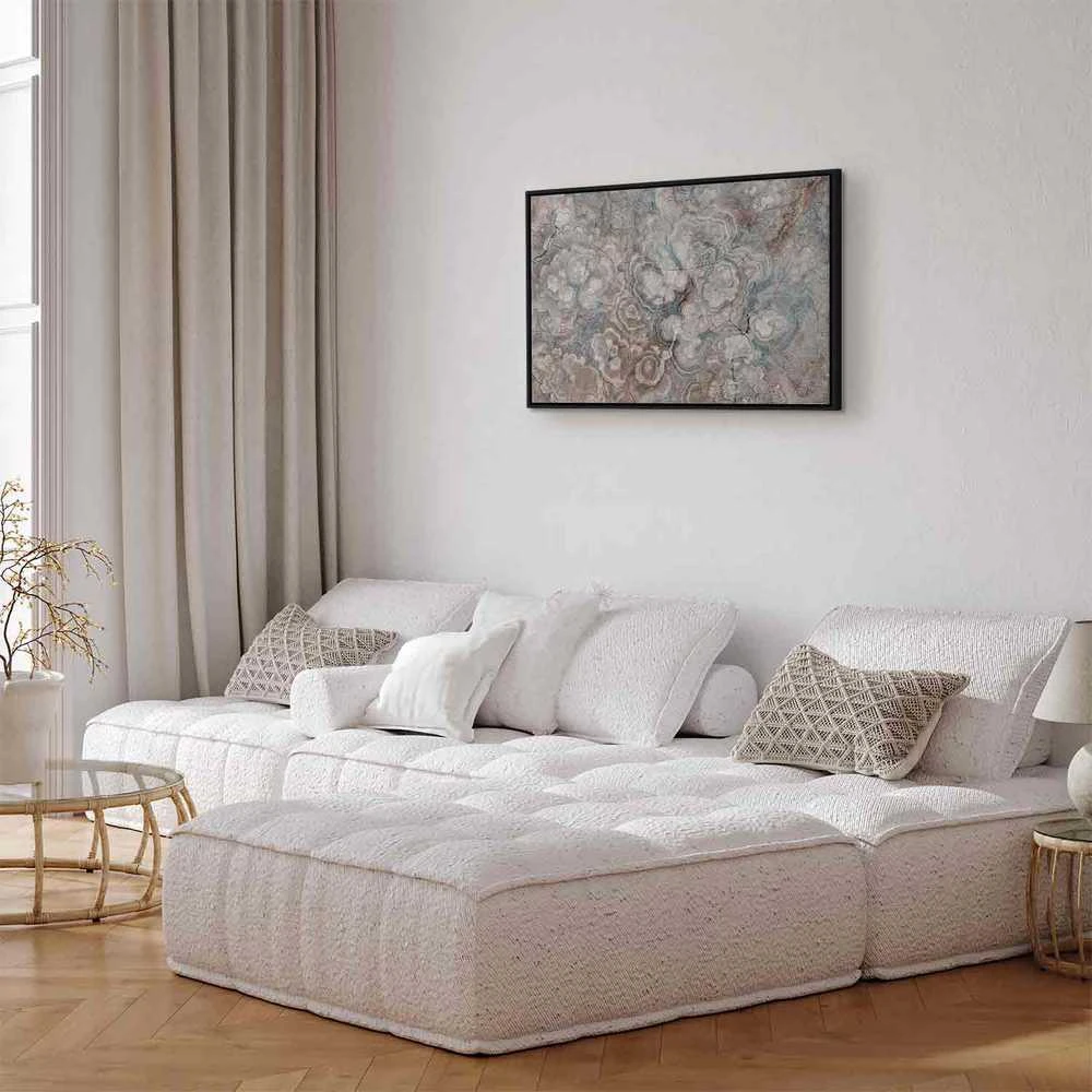 Artgeist Paveikslas - Marble flowers – natural stone structure in pastel colours