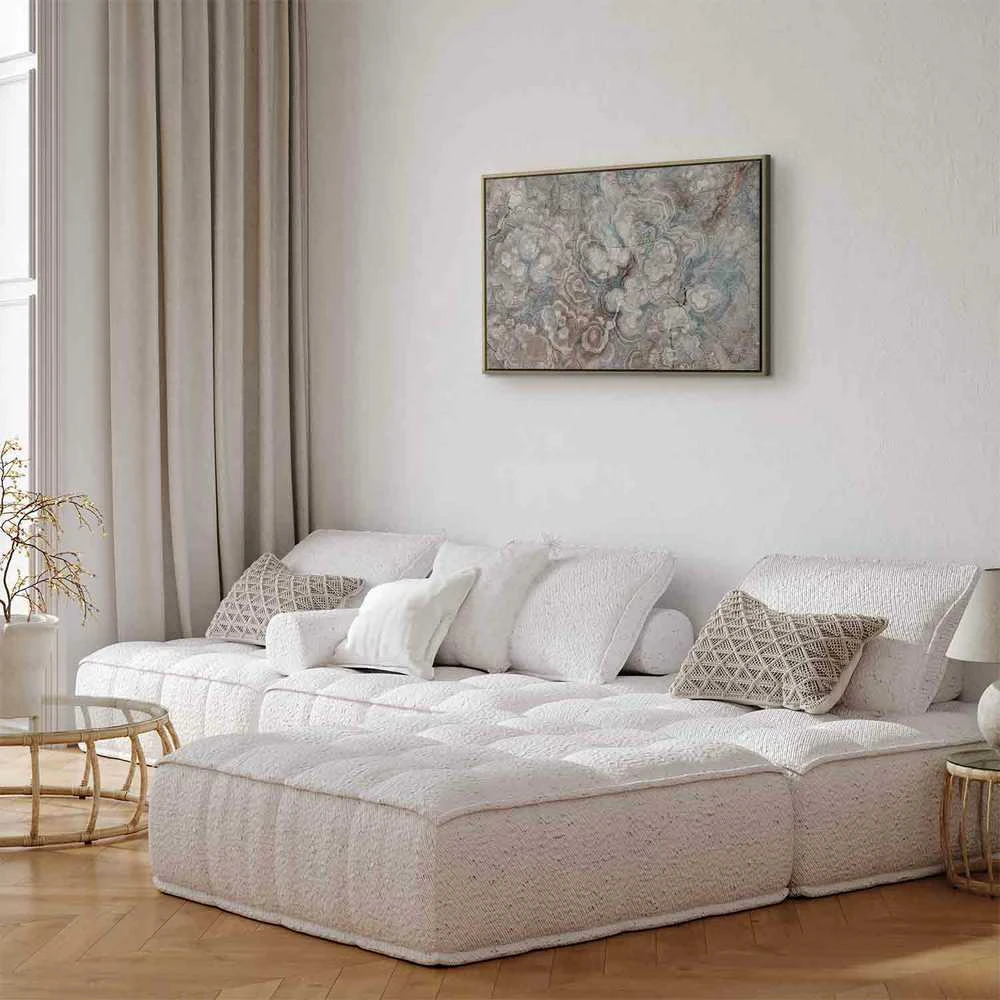 Artgeist Paveikslas - Marble flowers – natural stone structure in pastel colours