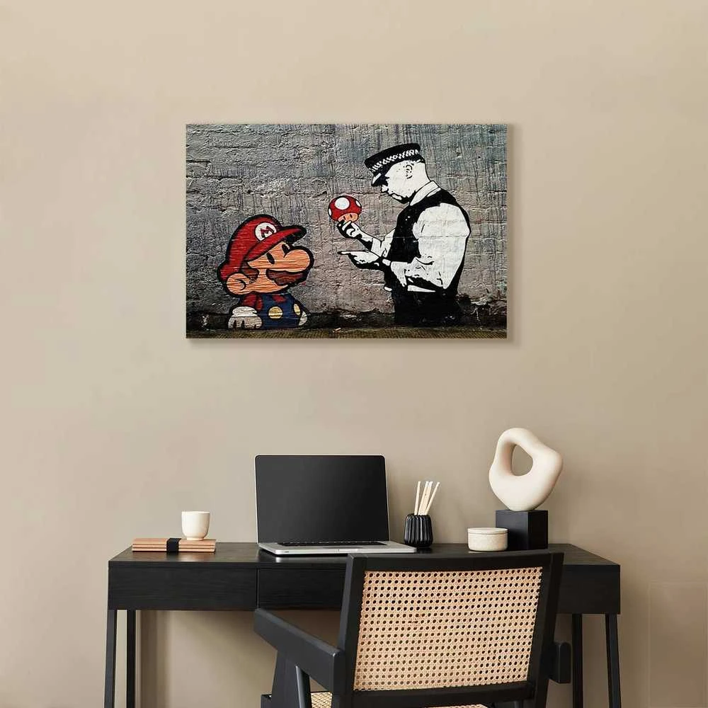 Artgeist Paveikslas - Mario and Cop by Banksy