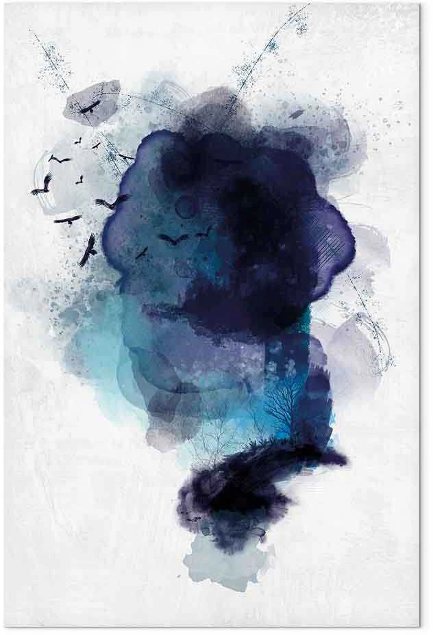 Artgeist Paveikslas - Mėlyna Memory (1 Part) Vertical