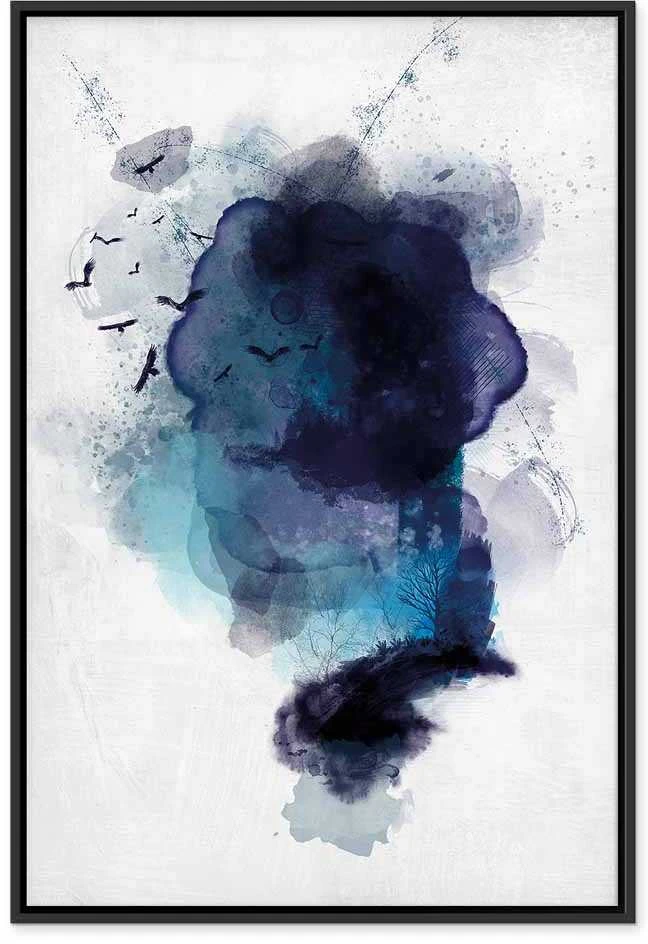 Artgeist Paveikslas - Mėlyna Memory (1 Part) Vertical