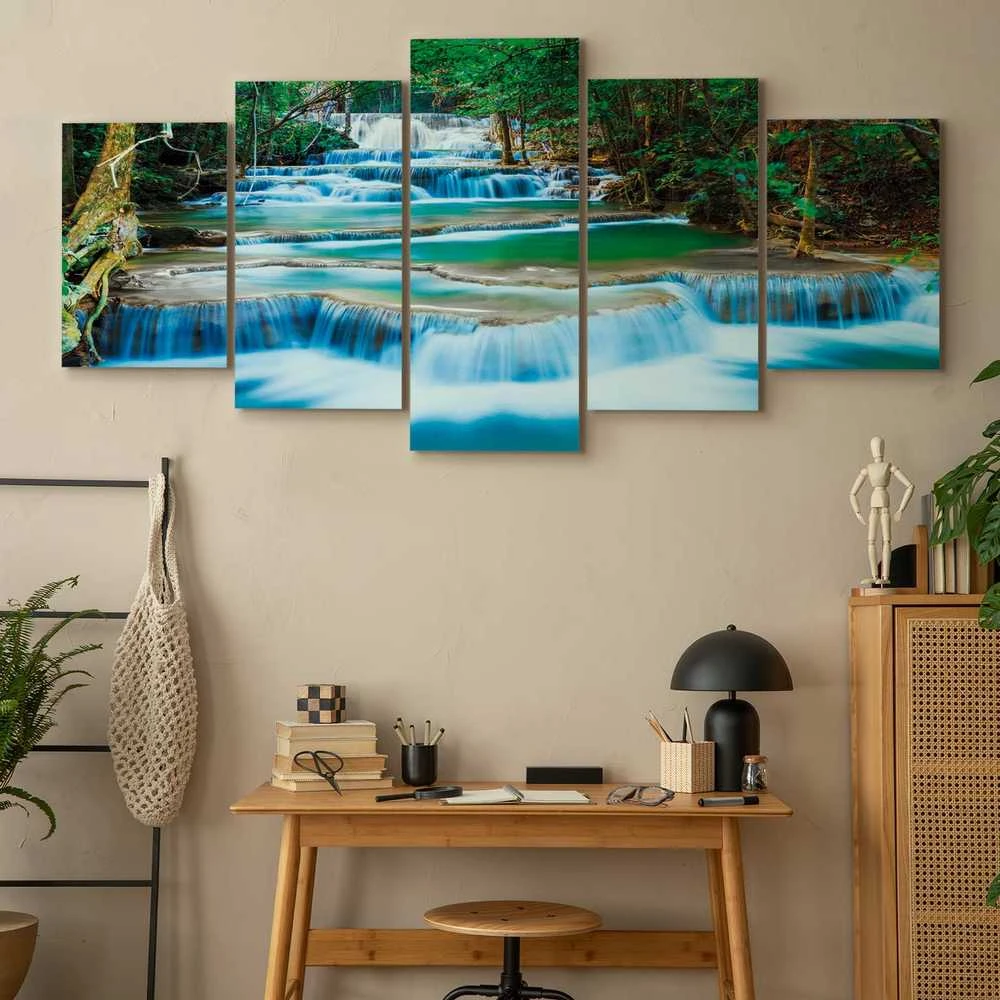 Artgeist Paveikslas - Mėlyna Waterfall in Kanchanaburi, Thailand