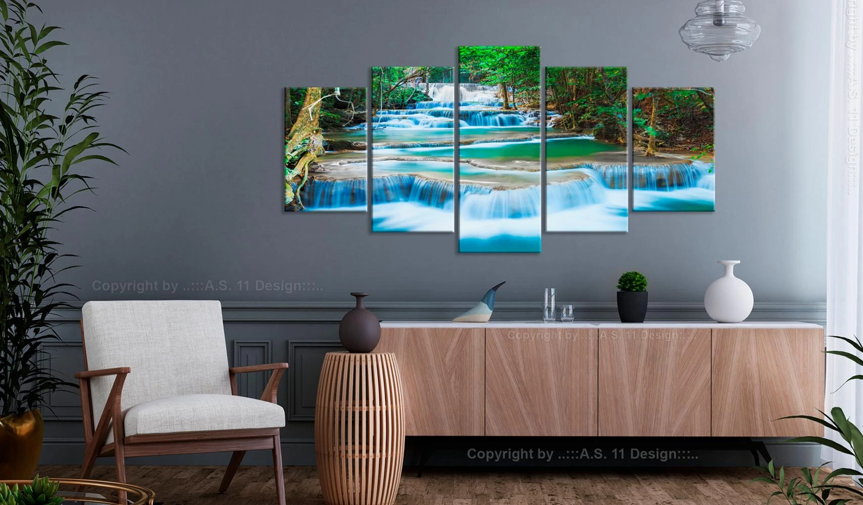 Artgeist Paveikslas - Mėlyna Waterfall in Kanchanaburi, Thailand