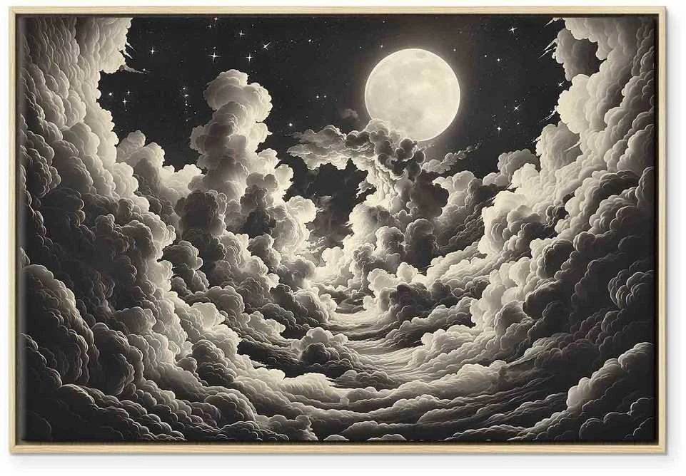 Artgeist Paveikslas - Moon and Stars Singing Among the Great Clouds