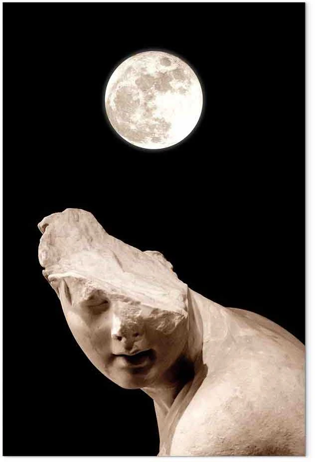 Artgeist Paveikslas - Moon and Statue (1 Part) Vertical