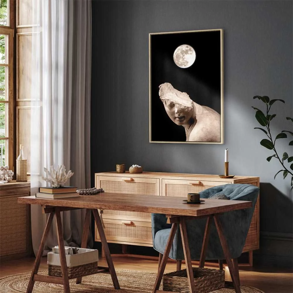 Artgeist Paveikslas - Moon and Statue (1 Part) Vertical