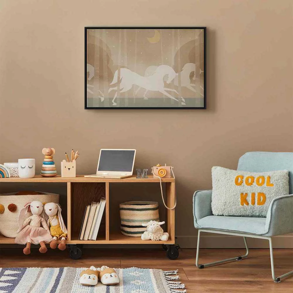 Artgeist Paveikslas - Moon Horses - Horses Galloping Among Trees on a Starry Night