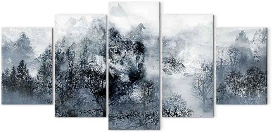 Artgeist Paveikslas - Mountain Predator (5 Parts) Wide