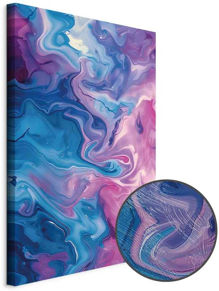 Artgeist Paveikslas - Night Flows - Abstract Waves in Shades of Mėlyna and Violet