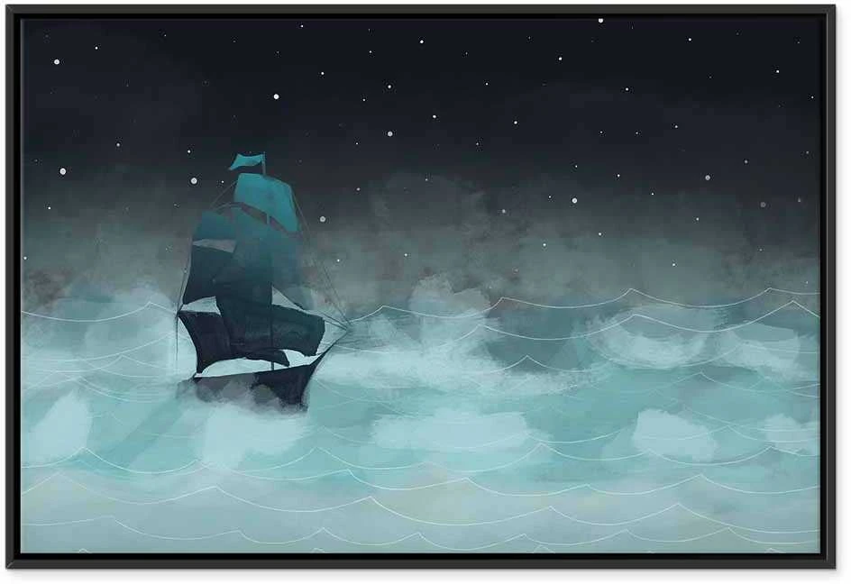 Artgeist Paveikslas - Night Waves (1 Part) Wide - Second Variant