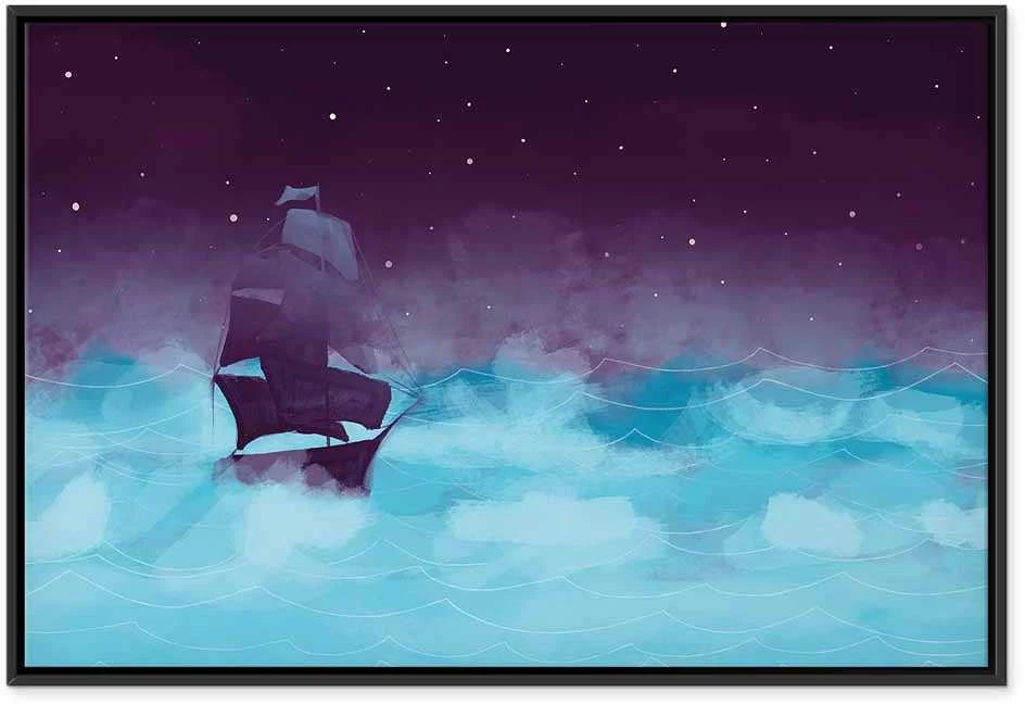 Artgeist Paveikslas - Night Waves (1 Part) Wide - Third Variant
