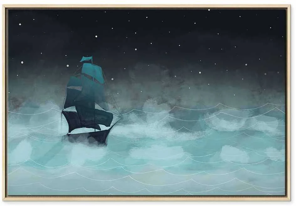 Artgeist Paveikslas - Night Waves (1 Part) Wide - Second Variant