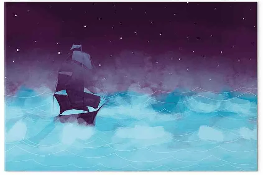 Artgeist Paveikslas - Night Waves (1 Part) Wide - Third Variant