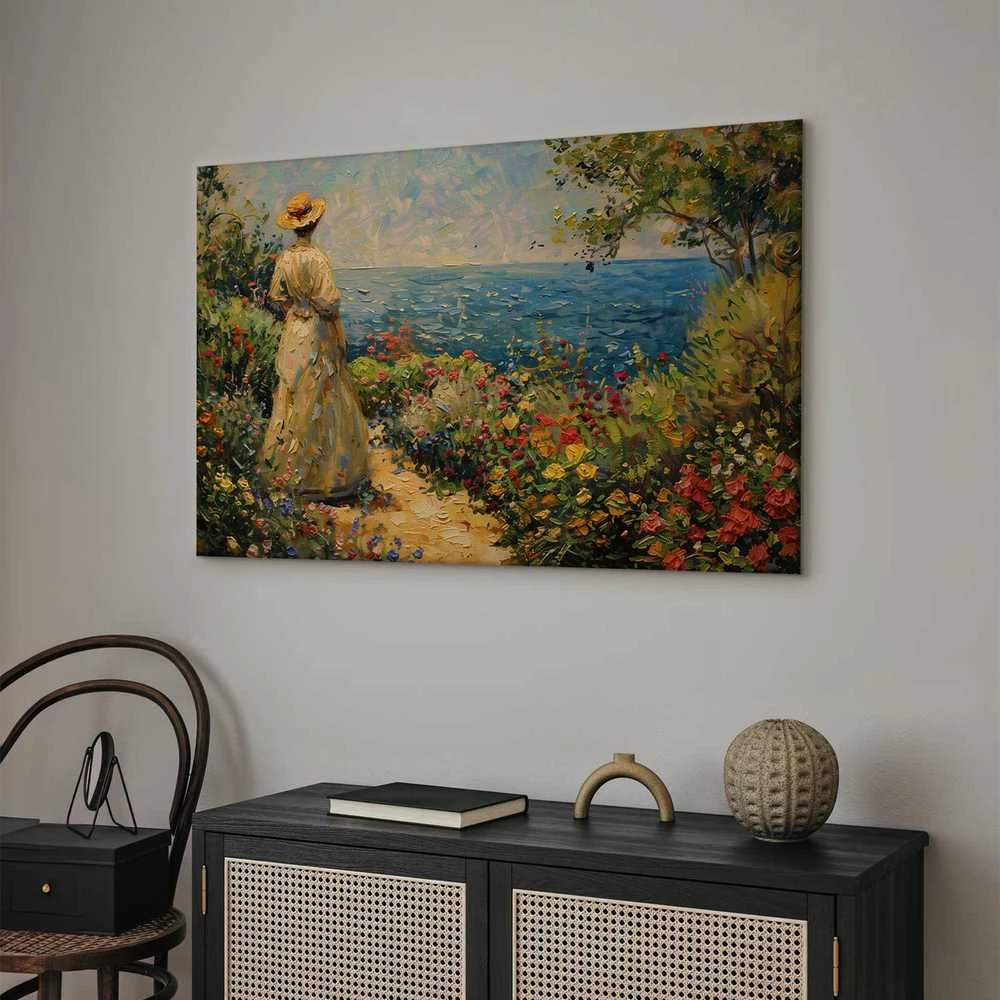 Artgeist Paveikslas - Nostalgic impression - a pensive woman contemplating