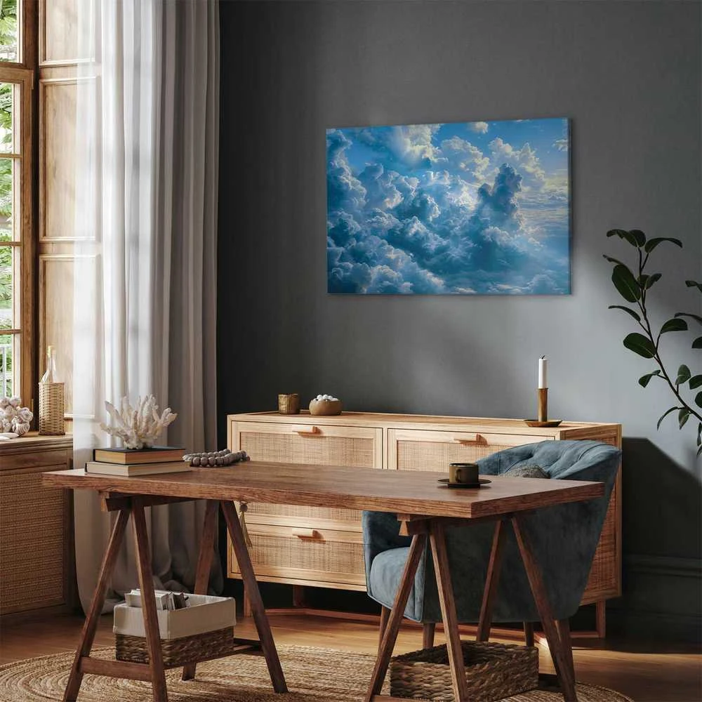 Artgeist Paveikslas - Ocean in the Air: Waving Clouds Reflecting Morning Light