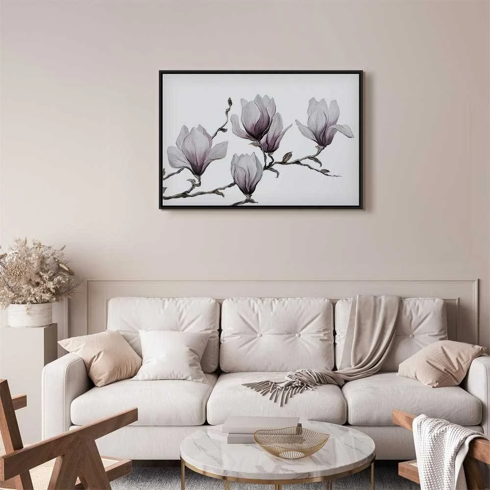 Artgeist Paveikslas - Painted Magnolias (1 Part) Wide