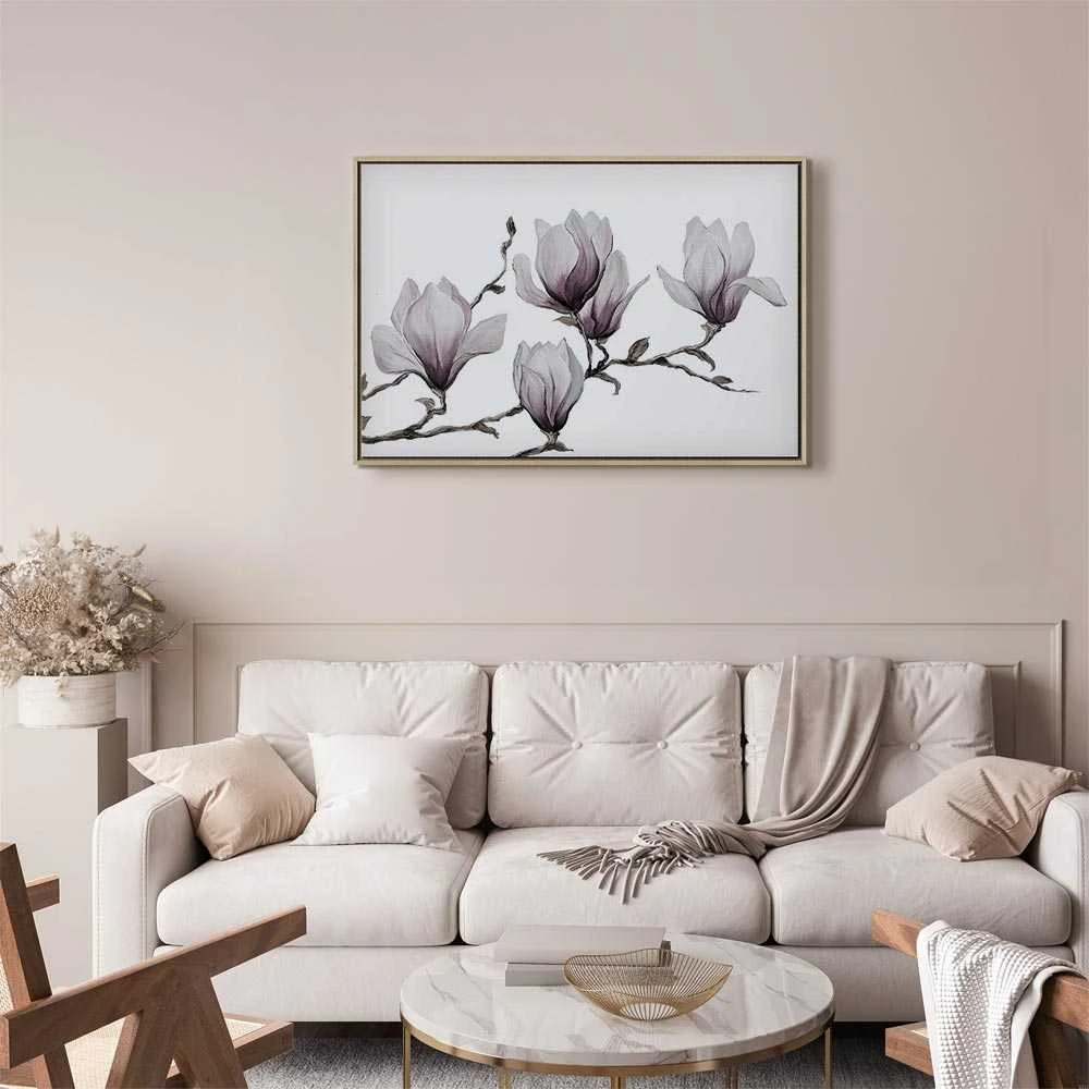 Artgeist Paveikslas - Painted Magnolias (1 Part) Wide