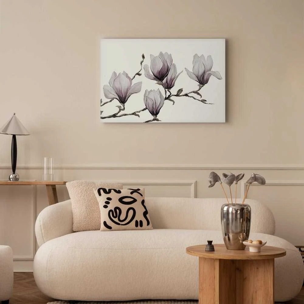 Artgeist Paveikslas - Painted Magnolias (1 Part) Wide